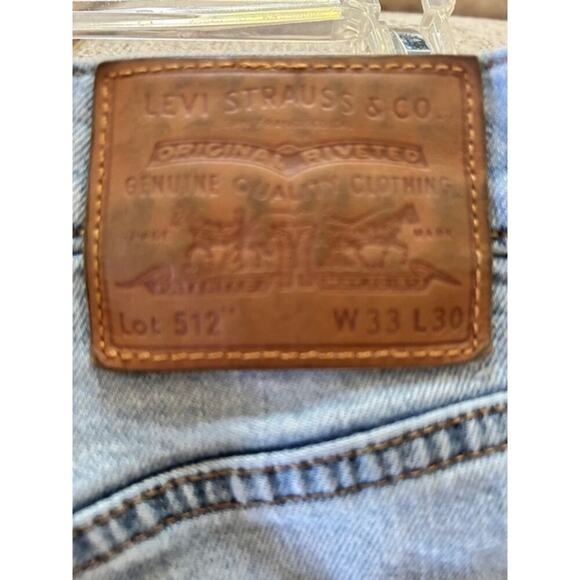 Levi’s 512 Slim Taper Jeans Men’s W33 L30 Light Wash Premium Denim - Picture 4 of 9